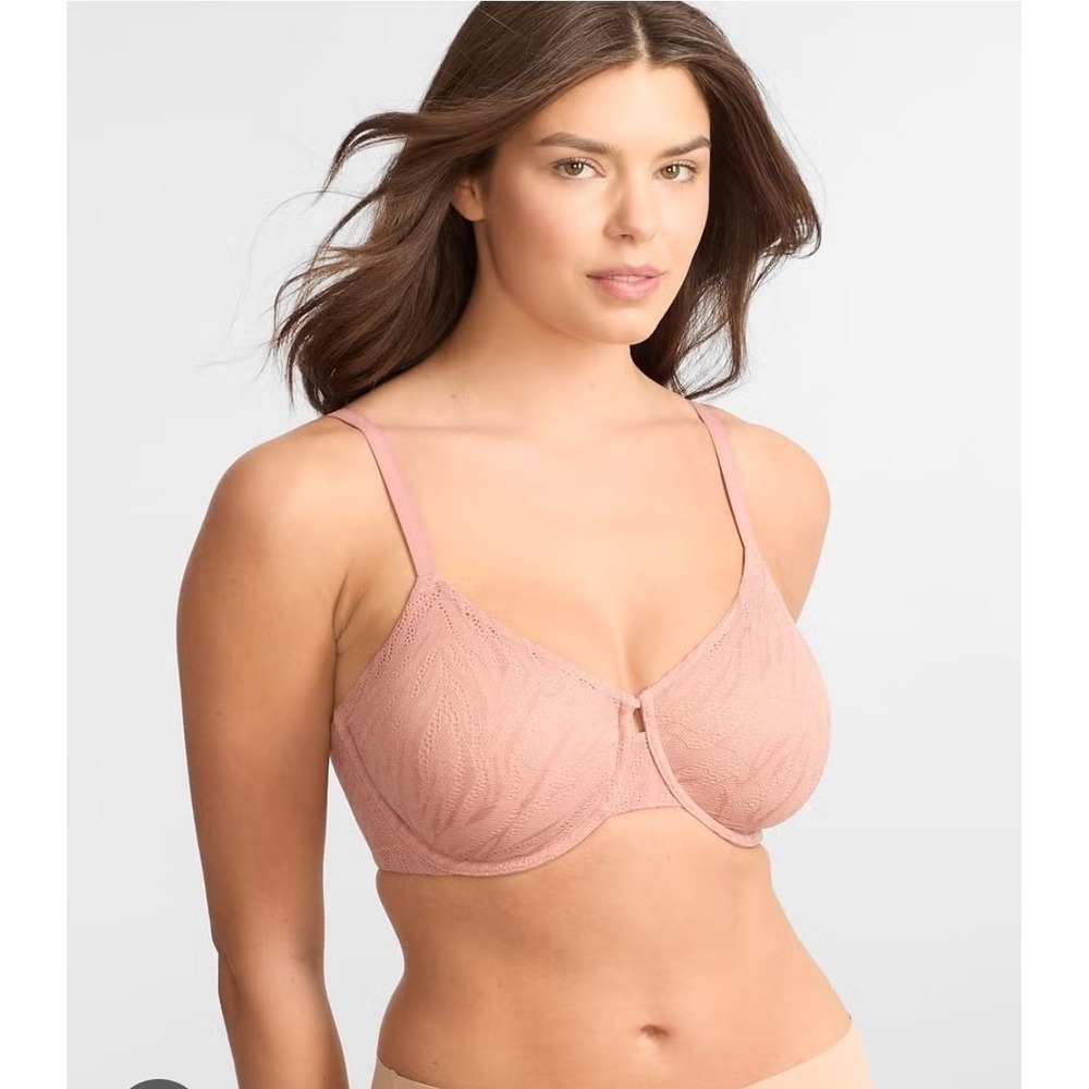 Bare Necessities Bare Textured Minimizer Underwire Bra Ash Rose Pink 32I Nwt